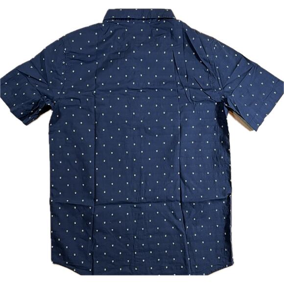 Old Navy Brown Gold & White Built-In Flex Short Sleeve Button-Up Boy XL (14-16) - Picture 5 of 9